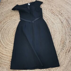 Stop Staring Retro Wiggle Black Dress, fitted, classic midi. Size Medium